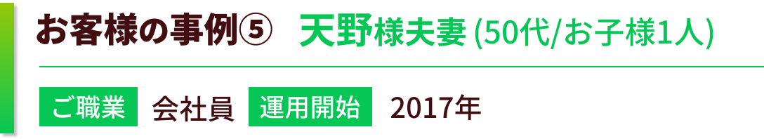 お客様の事例　天野様